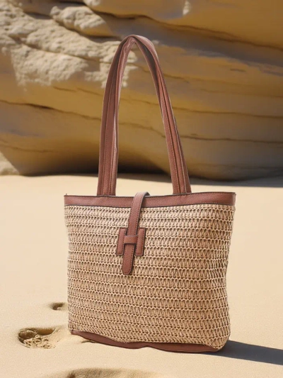 Royalfashion Large straw women's handbag