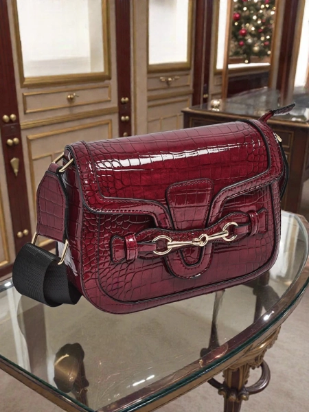 Aurora Women's Bag Burgundy Ecological Leather Elegant