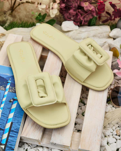 Royalfashion Женские шлепанцы из эко-кожи с бантом dimis