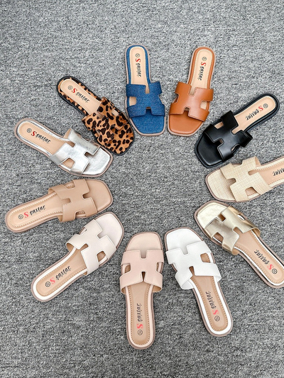 Royalfashion Women's flat-soled sliders Eval