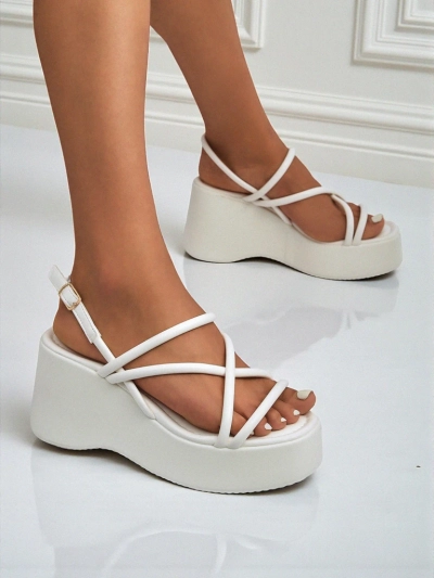 Royalfashion Sandały damskie na koturnie Skyline Straps