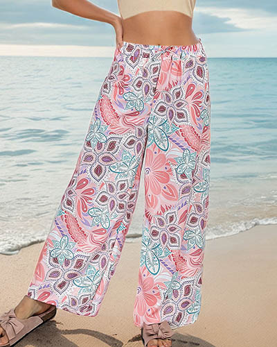 Royalfashion Women's patterned wide pants