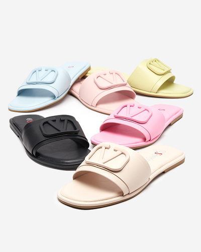 Cartec eco-leather women's powder slippers - Footwear