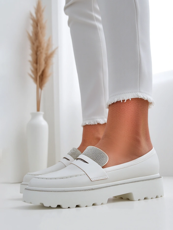 Royalfashion Women's moccasins with rhinestones Vinness