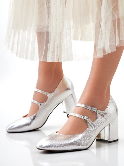 Royalfashion lakoti ādas sieviešu kurpes uz blokveida papēža ar siksniņām Ovinna