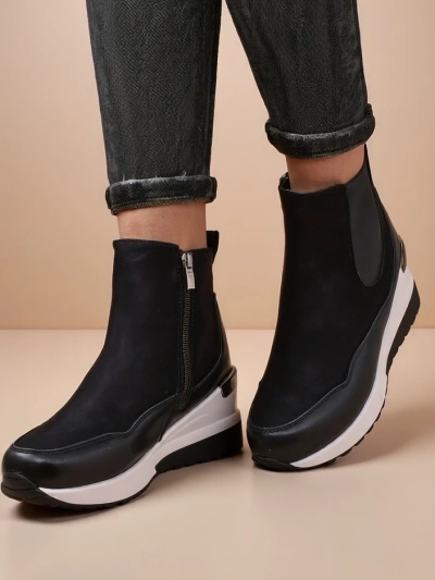 Royalfashion Women's ankle boots on a hidden wedge Zafico