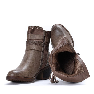 Boots on the post in dark brown Junco - Footwear 1