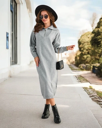 Женское длинное свитерное платье Royalfashion