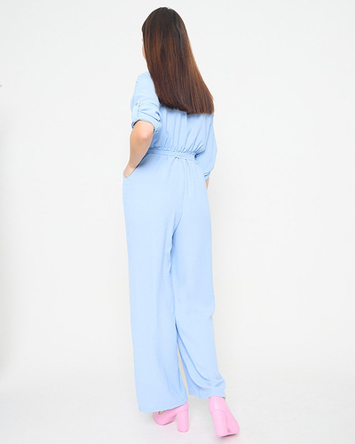 Women's blue long jumpsuit - Clothing