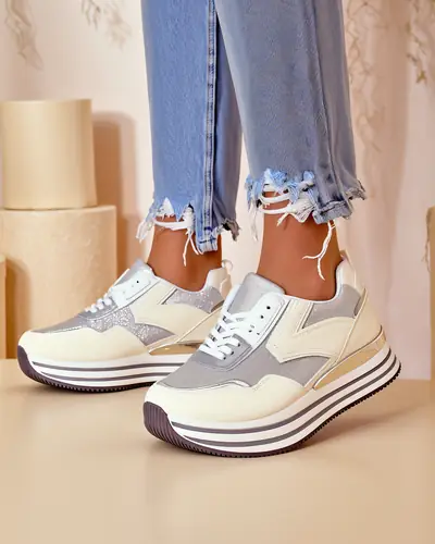 Royalfashion Women's Sneakers with Glitter Borovis