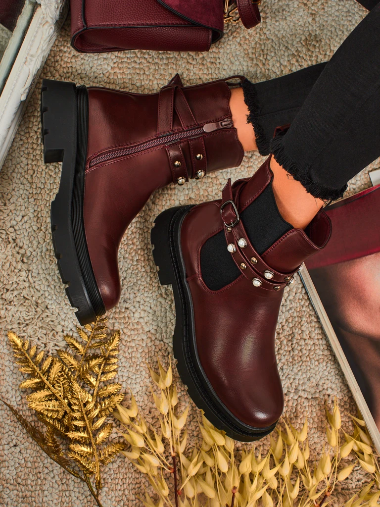 Women's High Eco-Leather Ankle Boots Pearl Mist