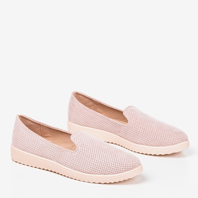 Light pink Verinda openwork loafers - Shoes 1