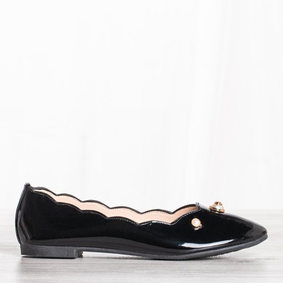 Black ballerinas with Kassy decorations - Footwear