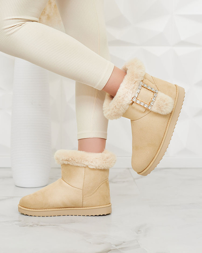 Royalfashion Sieviešu zābaki a'la sniega zābaki ar ornamentu Galaes