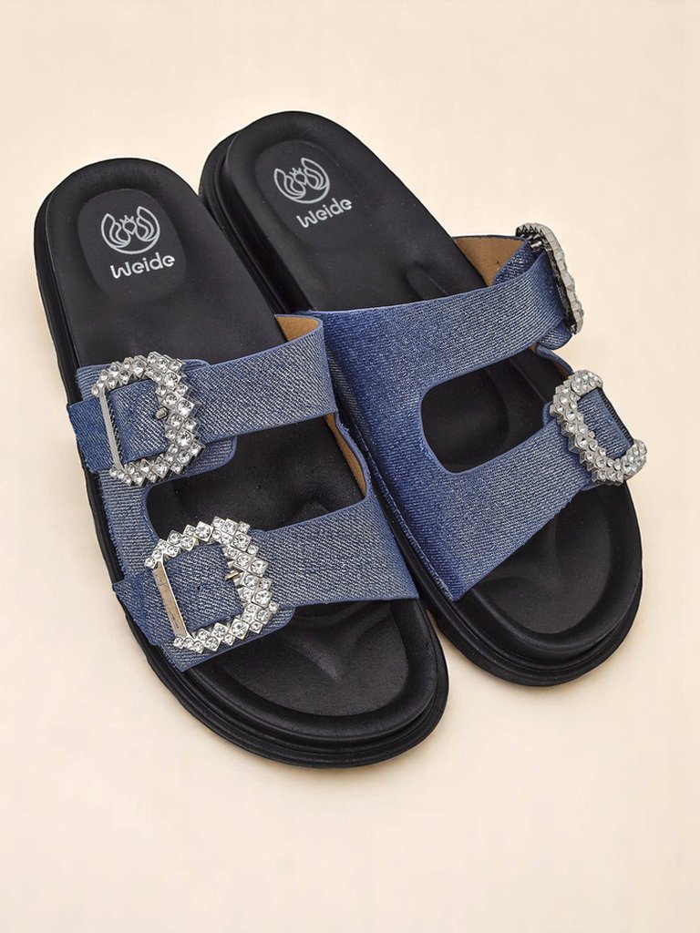 Женские шлёпанцы Royalfashion с пряжками Mrs Aurora