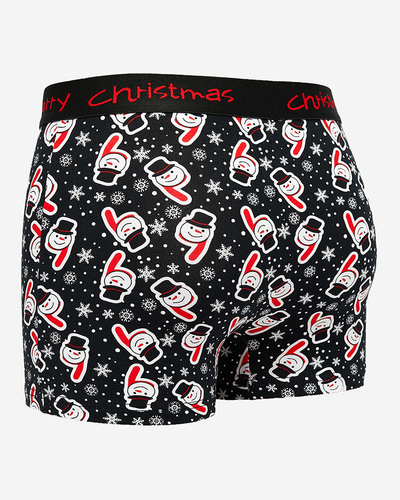 Royalfashion Ziemassvētku melni vīriešu bokseršorti