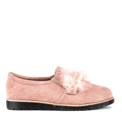 Pink shoes with Straus feather - Footwear
