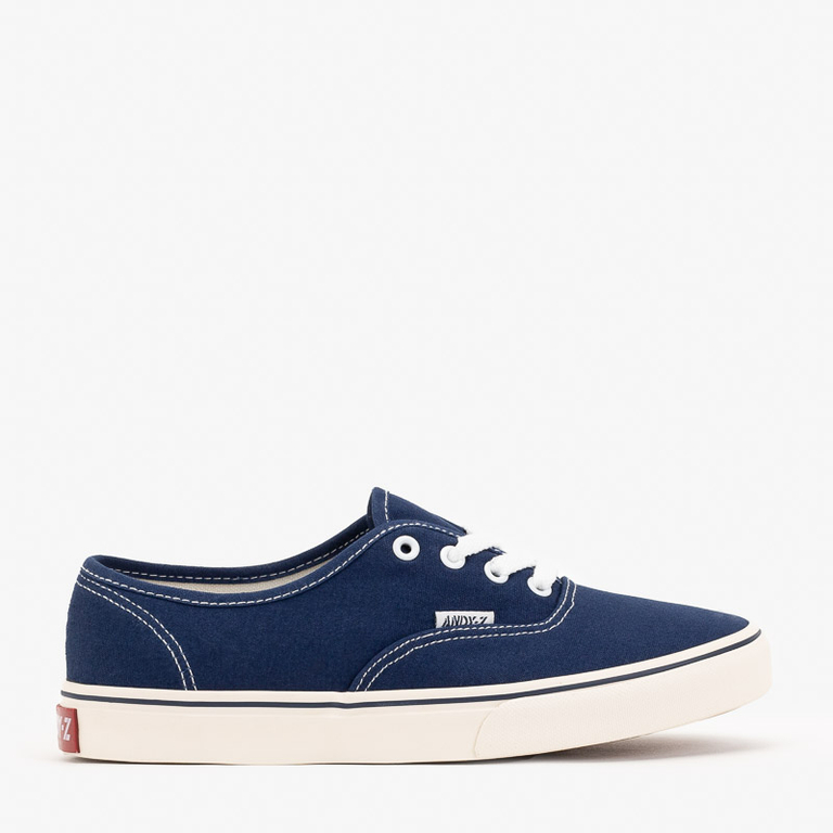 Navy blue men's Okilet lace-up sneakers - Footwear