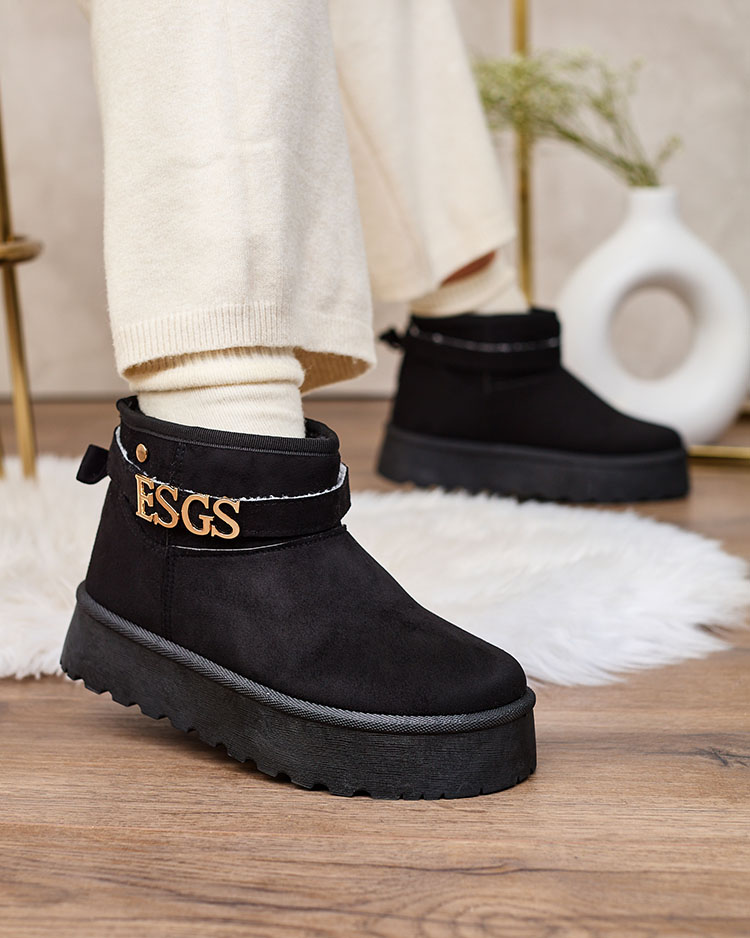 Royalfashion Pink women's a'la snow boots with Esgala embellishment