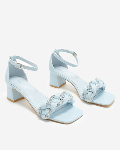 Blue women's sandals on the post Marienka - Footwear