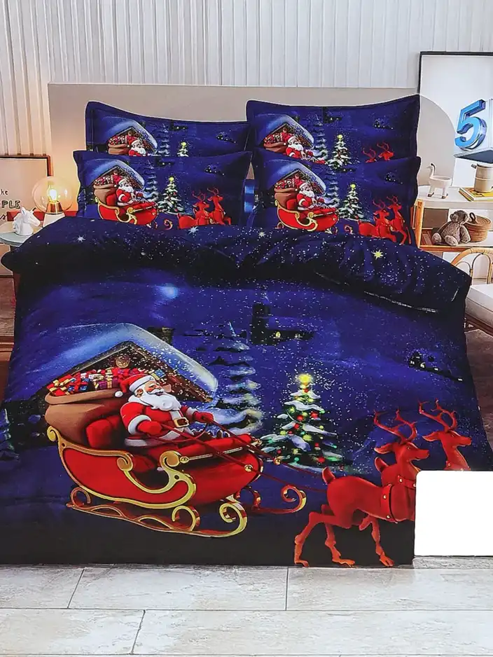 Royalfashion Ziemassvētku gultas veļas komplekts 160x200 pilns 3 daļas