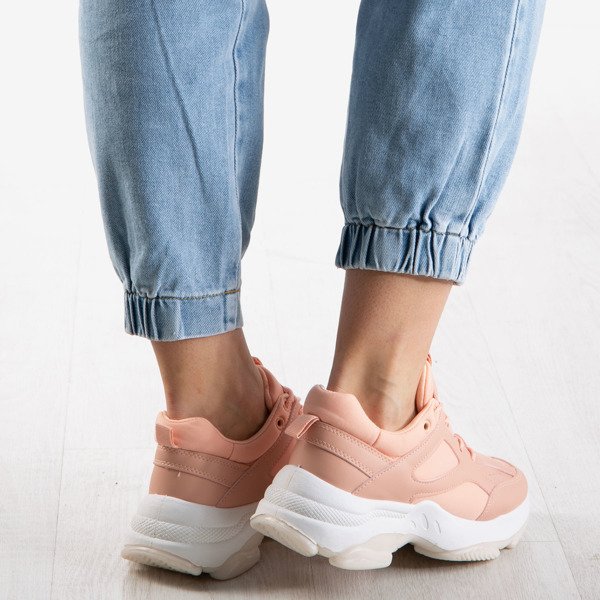 Różowe sneakersy damskie Youth - Obuwie
