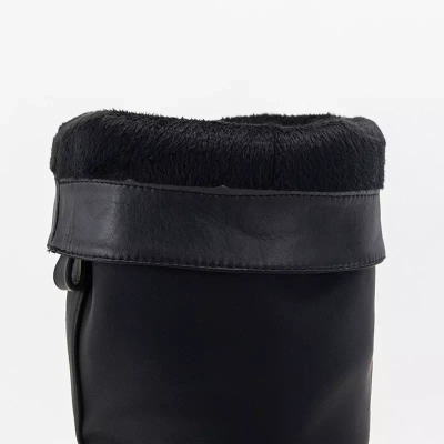 OUTLET Melni sieviešu zābaki līdz celim Filusio - Apavi