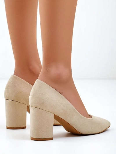 Royalfashion Women's eco suede heeled pumps Ugandes