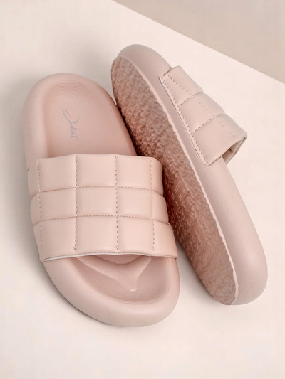 Royalfashion Women's Flat Quilt Walk Flip-Flops