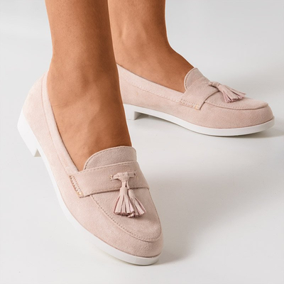 Atrugiel fringed powder women's moccasins - Footwear