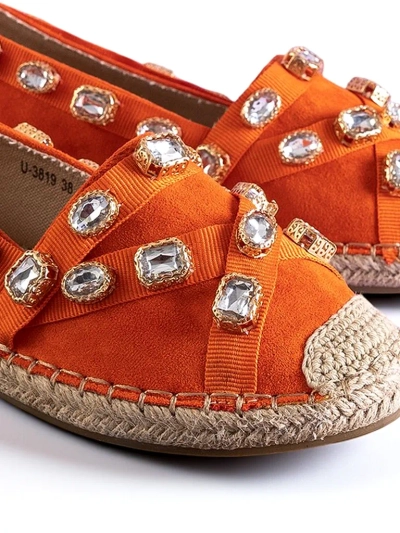 Oranžas sieviešu espadrilas ar Wamba kristāliem - Apavi