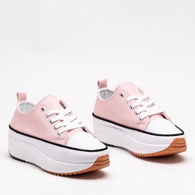 OUTLET Light pink women's sports shoes a'la Tenemika sneakers - Footwear