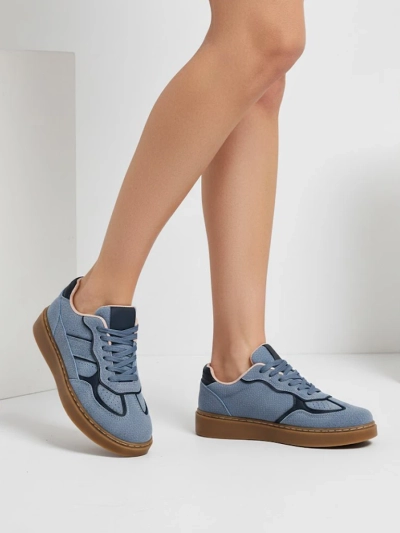 Sneakersy Damskie Luna Niebieskie Ekologiczne Casualowe