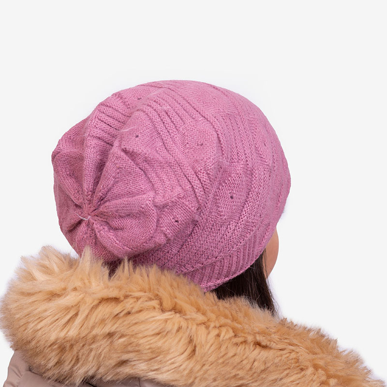 Tumši rozā silta dāmu divslāņu cepure - Aksesuāri