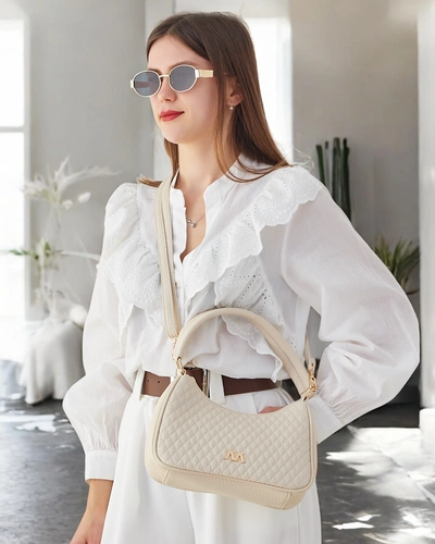 Royalfashion Elegant quilted small women's handbag made of eco-leather