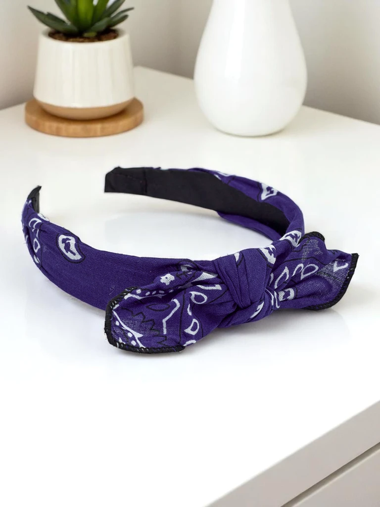 Royalfashion Patterned hairband with bow Mila