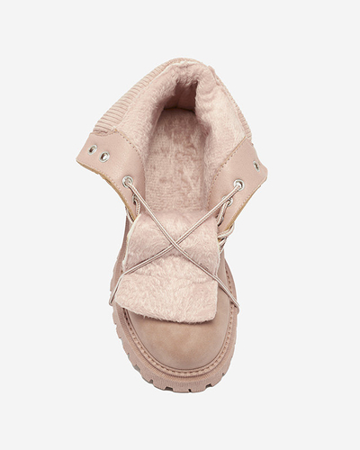 Dark pink women's insulated trapper boots Teruna - Footwear