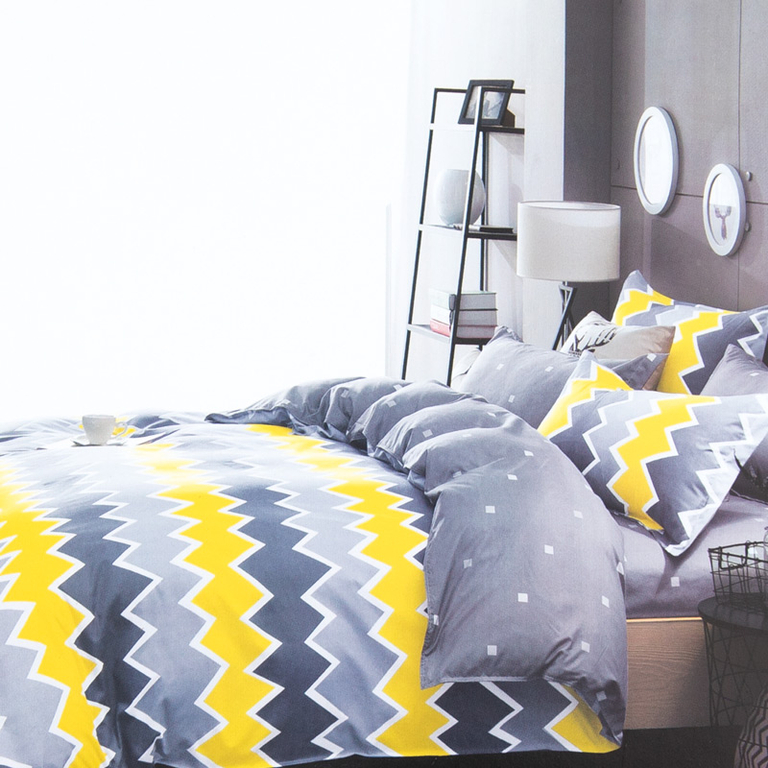 Multicolored cotton bedding 200x220 4-piece set - Bed linen