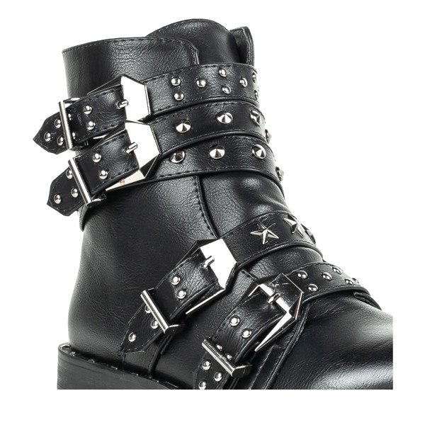 Black bags with studs and jets Perlita - Footwear