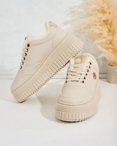 Royalfashion Warmed women's sneakers with fur Sofi