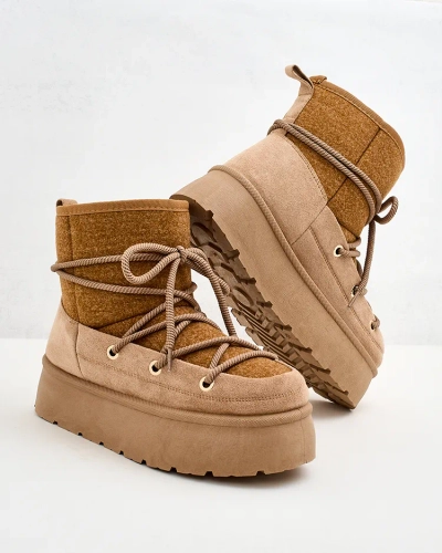 Royalfashion Women's lace-up Filori snow boots