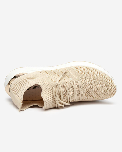 OUTLET Women's beige fabric sports shoes Erina - Footwear