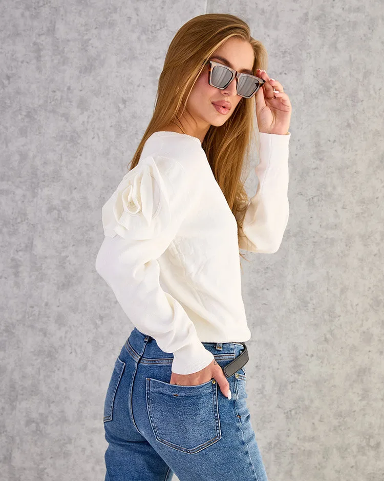 Женский свитер с расстегнутыми пуговицами Royalfashion