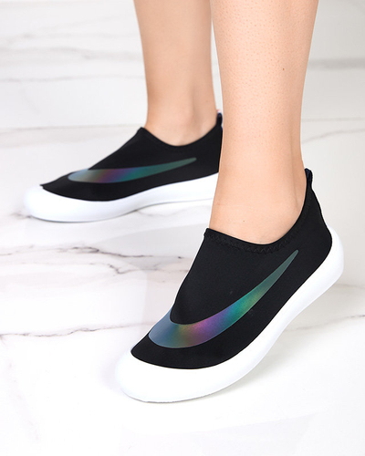 OUTLET Melnas sieviešu uzvelkamas kedas Lerick - Footwear