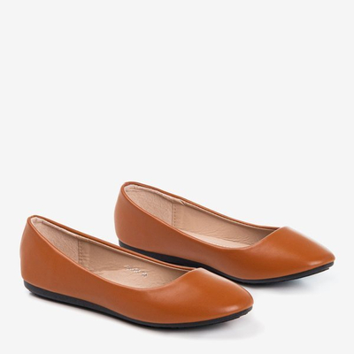 Brown eco-leather ballerina Falo - Footwear 1