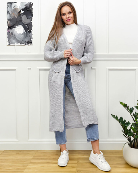 Royalfashion Gray women's bedspread sweater