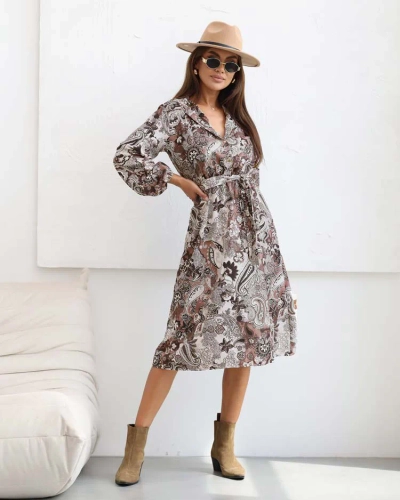 Royalfashion Women's print midi dress