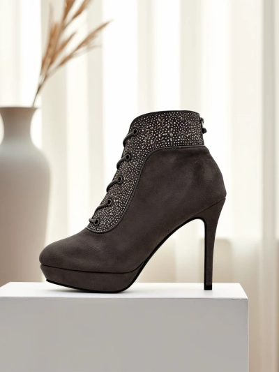 Royalfashion Women's ankle boots with rhinestones Efelolo