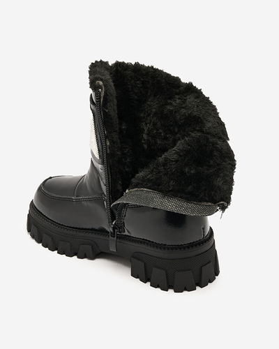 Royalfashion Черные детские ботинки a'la snow boots Fesifa