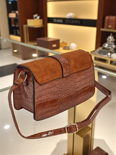 Patent Small Women's Faux Leather Handbag Sable Mist